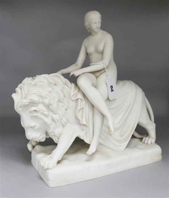 A Parian group Una and the lion
